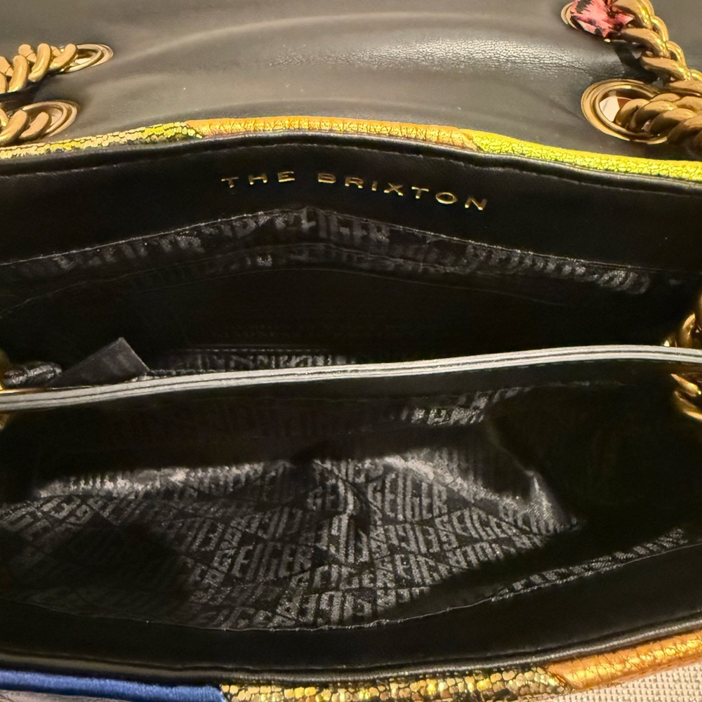 🔒💖 SOLD - Kurt Geiger Brixton Lock Leopard Patchwork Leather Convertible Bag - Picture 11 of 17